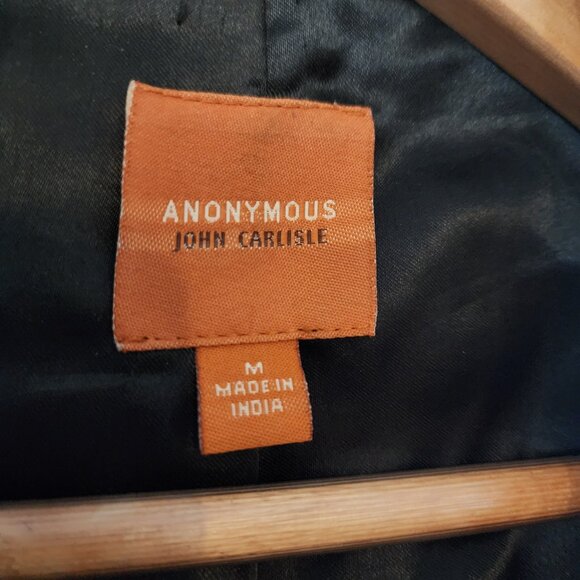 Black Leather Jacket // Size M // Anonymous by John Carlisle // EUC - Picture 4 of 9